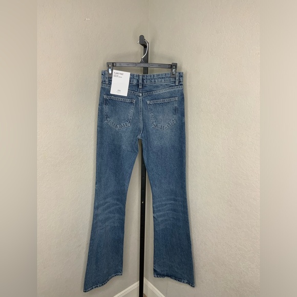 #67 NWT Zara Flare Pant Low-Rise Regular Length Size 4 - Picture 3 of 4